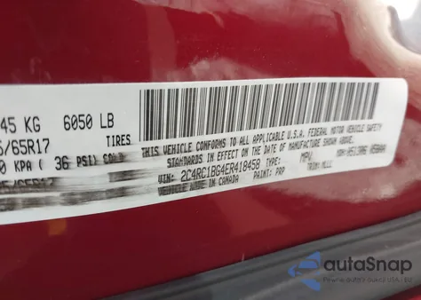 2014 Chrysler Town & Country Touring from USA, damaged, VIN 2C4RC1BG4ER418458